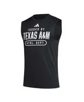 Men's adidas Black Texas A&M Aggies Sideline Aeroready Pregame Tank Top