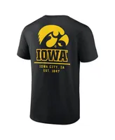 Men's Fanatics Black Iowa Hawkeyes Game Day 2-Hit T-shirt