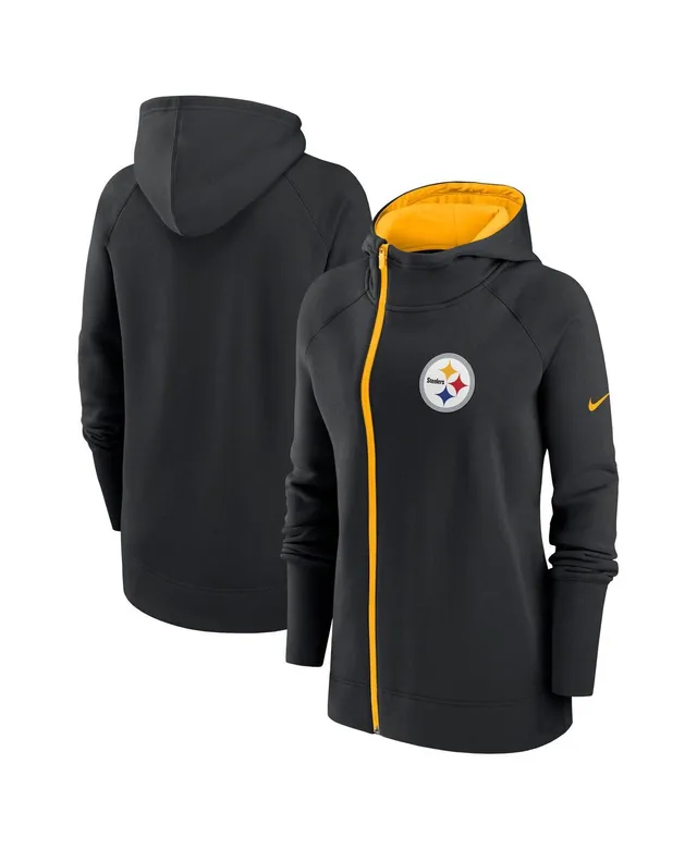 Women's Fanatics Branded Black/Gold Pittsburgh Steelers Take The Field Color Block Full-Zip Hoodie