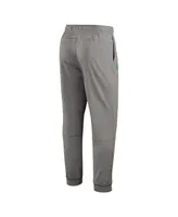 Men's Nike Heather Charcoal Miami Dolphins 2023 Sideline Performance Jogger Pants