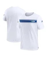 Men's Nike White Seattle Seahawks Throwback Sideline Coaches Performance T-shirt