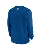 Men's Nike Blue Indianapolis Colts Indiana Nights Alternate Heavy Brushed Waffle Long Sleeve Top