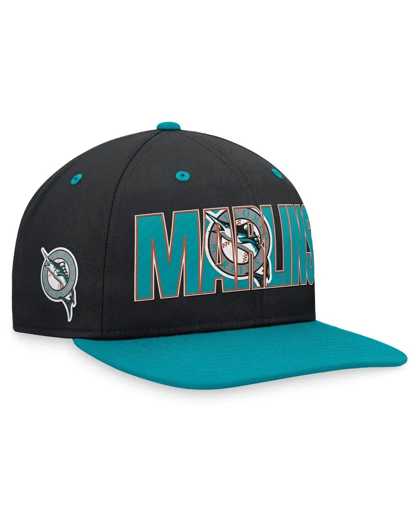 Men's Nike Black Florida Marlins Cooperstown Collection Pro Snapback Hat