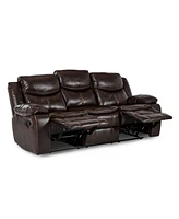 White Label Veloce 88" Double Glider Reclining Sofa