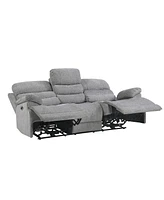 White Label Cruz Power 84" Double Reclining Sofa with Power Headrests and Usb Port