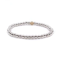 Bowood Lane 5mm Sterling Silver Ball Stretch Bracelet