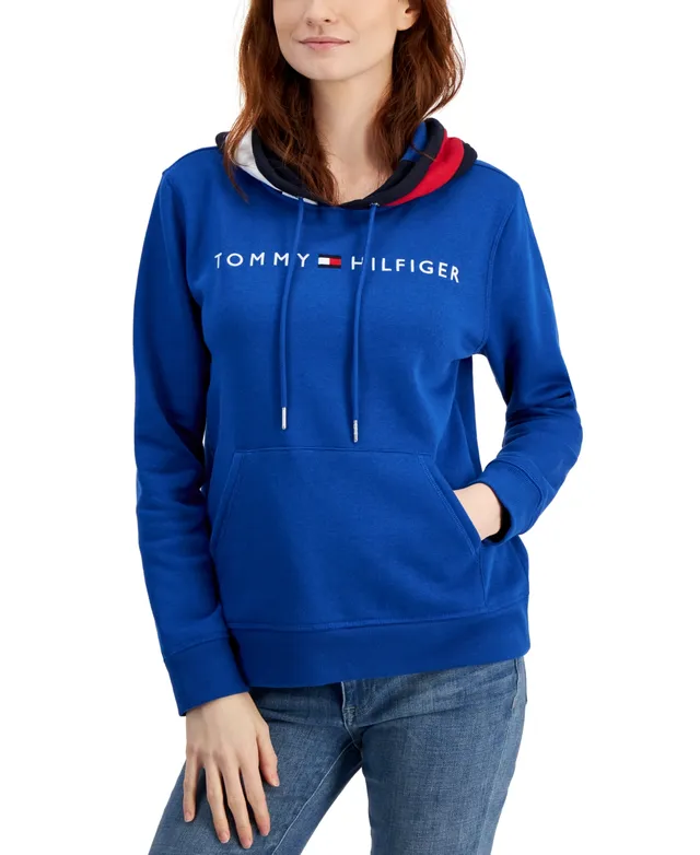 Tommy Hilfiger Women's Logo Mock-Neck Quarter-Zip Sweatshirt