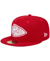 Men's New Era Scarlet Kansas City Chiefs Super Bowl Liv Main Patch 59FIFTY Fitted Hat