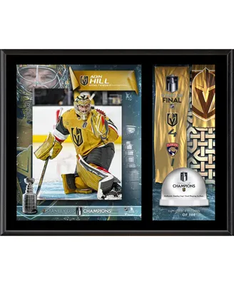 Adin Hill Vegas Golden Knights 2023 Stanley Cup Champions 12'' x 15'' Sublimated Plaque with Game-Used Ice from the 2023 Stanley Cup Final
