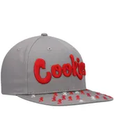 Men's Cookies Gray Triple Beam Snapback Hat