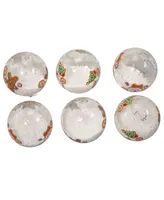 Kurt Adler 80mm Gingerbread, Snowman and Santa Glass Ball Ornaments 6-Piece Set