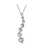 Bling Jewelry Classic Solitaire Round Cubic Zirconia Cz Love Is A Journey Pendant Necklace For Women Sterling Silver