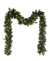 Kurt Adler 9' Pre-Lit Warm Led Jackson Pine Garland