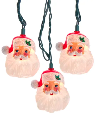 Kurt Adler 10-Light Santa Head Light Set