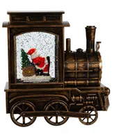 Kurt Adler 7" Battery-Operated Musical with Light Santa Water Train and Projector