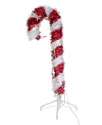 Kurt Adler 3' Pre-Lit Led Tinsel Candy Cane