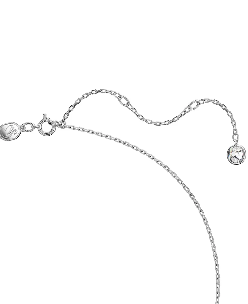 Swarovski Silver-Tone 2-Pc. Set Blue & White Crystal Iconic Swan Pendant Necklace & Matching Stud Earrings