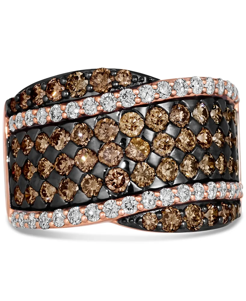 Le Vian Chocolate Diamond & Nude Diamond Wide Statement Ring (2-3/8 ct. t.w.) in 14k Rose Gold