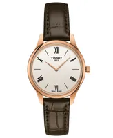 Tissot Women's Swiss Tradition 5.5 Lady Brown Leather Strap Watch 31mm