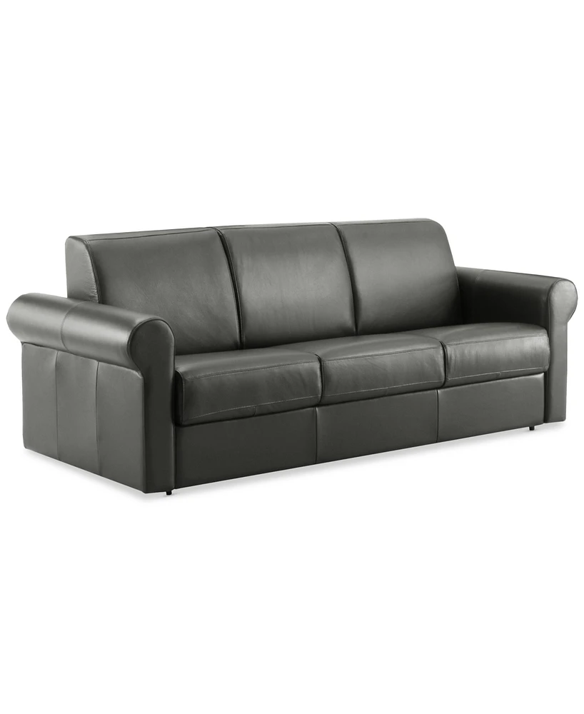 Elsher 85" Leather Sleeper Sofa, Created for Macy's