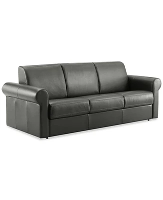 Elsher 85" Leather Sleeper Sofa, Created for Macy's