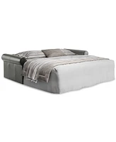 Elsher 85" Leather Sleeper Sofa, Created for Macy's