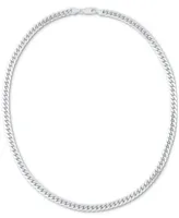 Cuban Link 24" Chain Necklace in Sterling Silver