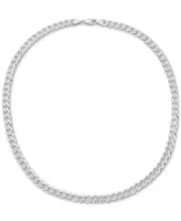 Curb Link 22" Chain Necklace (7mm) in Sterling Silver