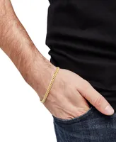 Men's Cuban Link Bracelet 18k Gold-plated Sterling Silver &