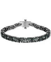 Swarovski Ruthenium-Plated Black Triangle Crystal Flex Bracelet