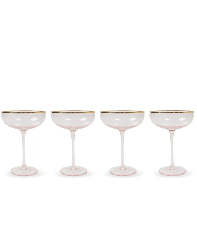 8 Oak Lane Glass Wine Coupe, 4 Piece Set