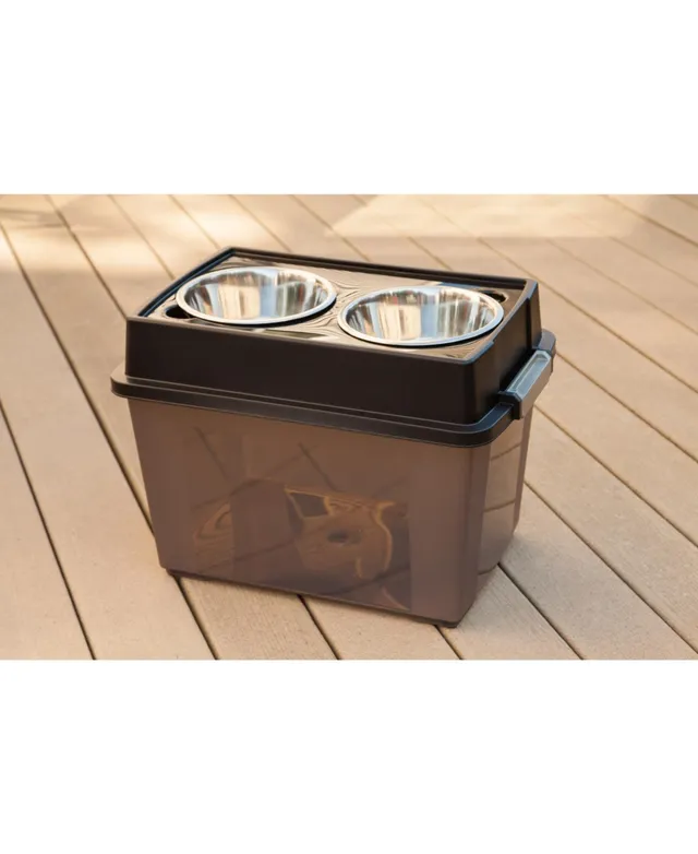 Iris USA 47 Quart Airtight Pet Food Container, Black Lid