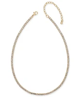 On 34th Crystal All-Around Tennis Necklace, 15" + 2" extender, Exclusively at Macy's