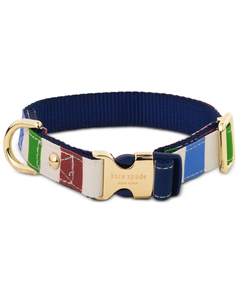 Kate Spade New York Adventure Stripes Adjustable Dog Collar