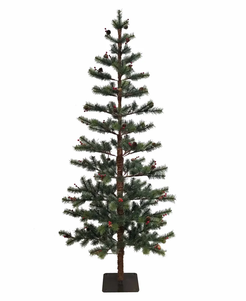 Kurt Adler 5' Pine Tree with Pinecones and Berries