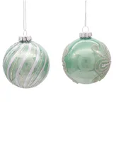 Kurt Adler 80mm Embellished Ball Ornaments, 6 Piece Set