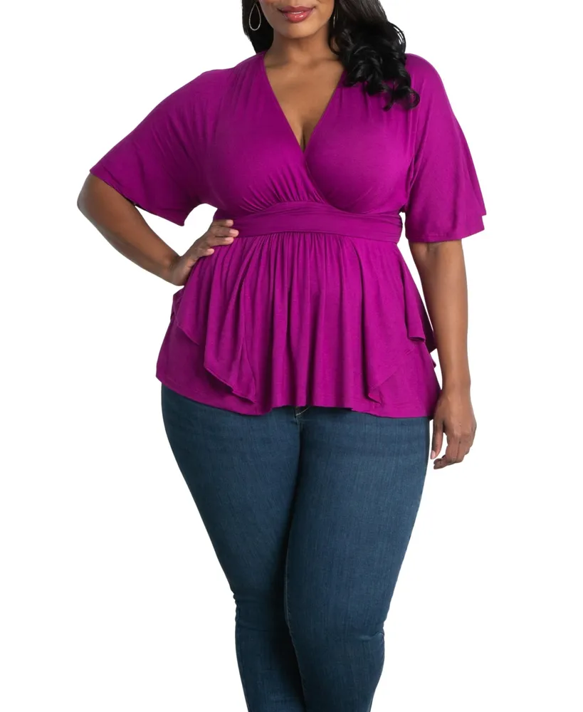 Kiyonna Plus Size Promenade Jersey Top