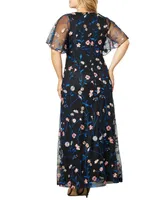 Women's Plus Embroidered Elegance Evening Gown