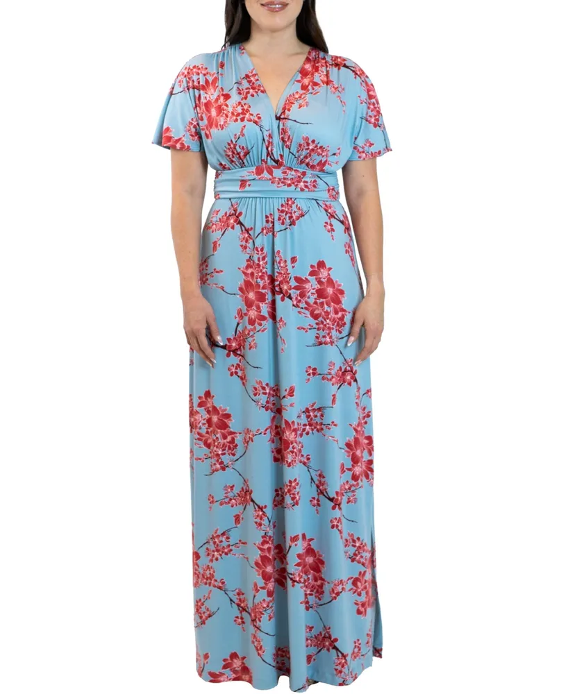 Women's Vienna Kimono Sleeve Long Maxi Dress