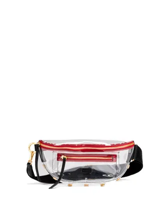 Hammitt Charles Leather Clear Vinyl Stadium Belt Bag