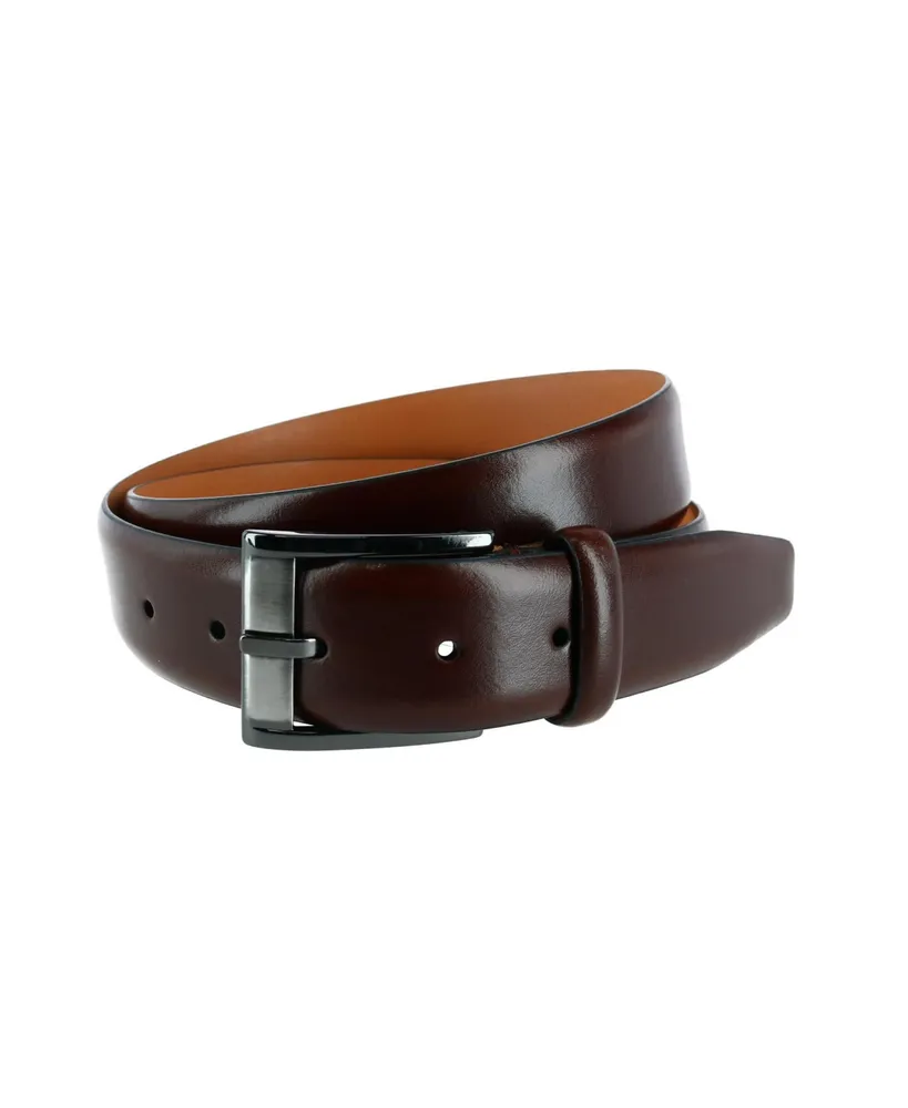 Broderick 32mm Leather Dress Belt - 32 / Mahogany