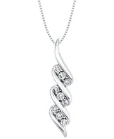 Sirena Diamond Swirl Pendant Necklace (1/3 ct. t.w.) in 14k White Gold