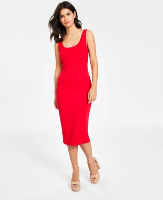 Bar Iii Women's Sleeveless Midi Bodycon Dress