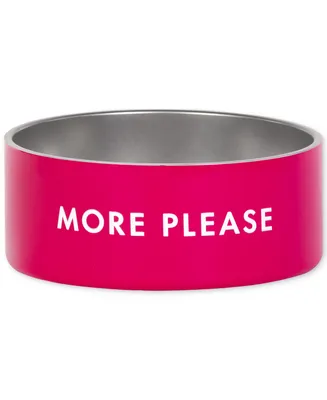 Kate Spade New York Small Red and Pink Stainless Steel Dog Bowl