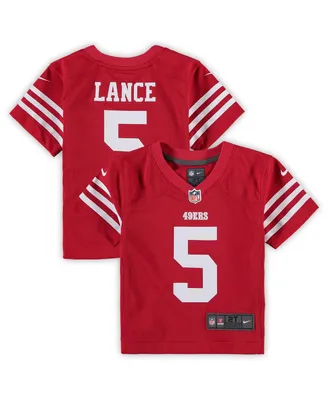 Toddler Boys and Girls Nike Trey Lance Scarlet San Francisco 49ers Game Jersey