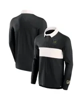 Men's Fanatics Black Lafc Penalty Kick Long Sleeve Polo Shirt