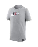 Big Boys Nike Heather Gray Paris Saint-Germain Swoosh T-shirt