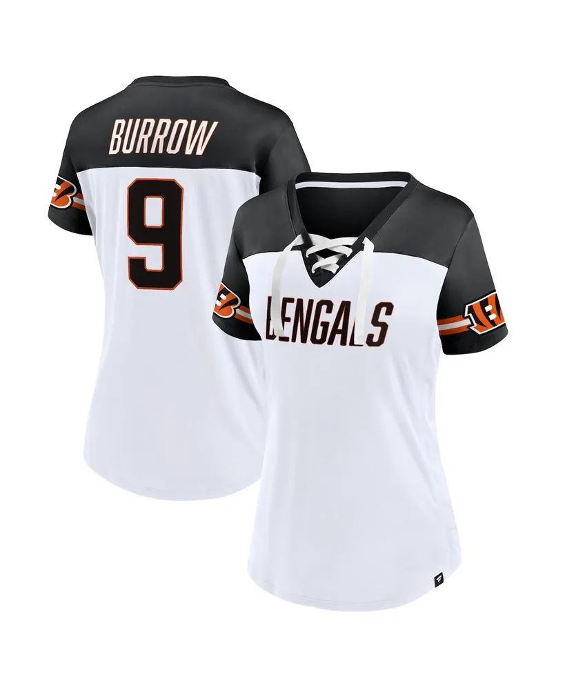 Cincinnati Bengals Name & Number Graphic T-Shirt - Joe Burrow 9 - Womens