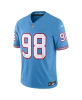 Men's Nike Jeffery Simmons Light Blue Tennessee Titans Oilers Throwback Vapor F.u.s.e. Limited Jersey