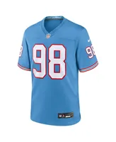 Men's Nike Jeffery Simmons Light Blue Tennessee Titans Oilers Throwback Alternate Game Player Jersey